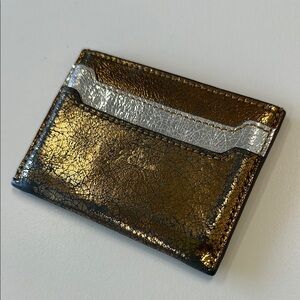 J. Crew Gold and Silver Card Holder